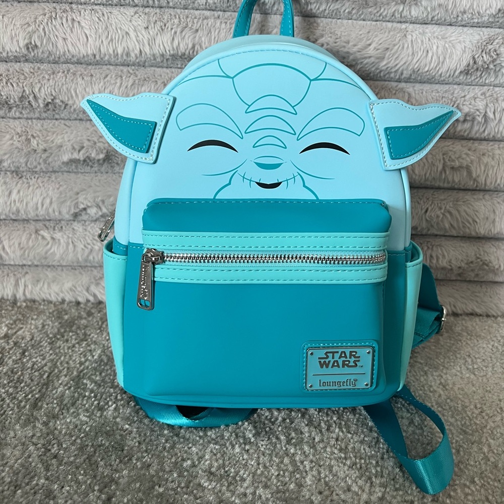 Star Wars Loungefly Yoda Kids Backpack - Blue